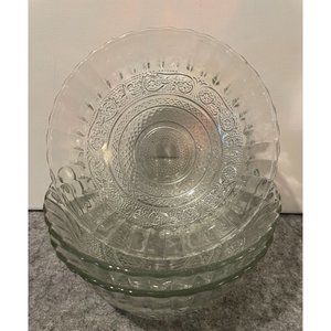 3 Vintage Glass Serving Bowls 7.50 inches Wide   #1293